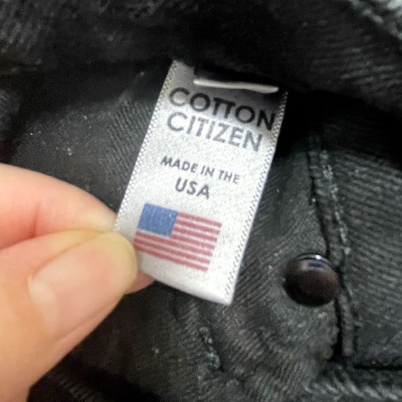COTTON CITIZEN Black‎ Fly Raw Hem Center Seam Crop Flare Stretch Jeans Size 26 - Picture 6 of 16